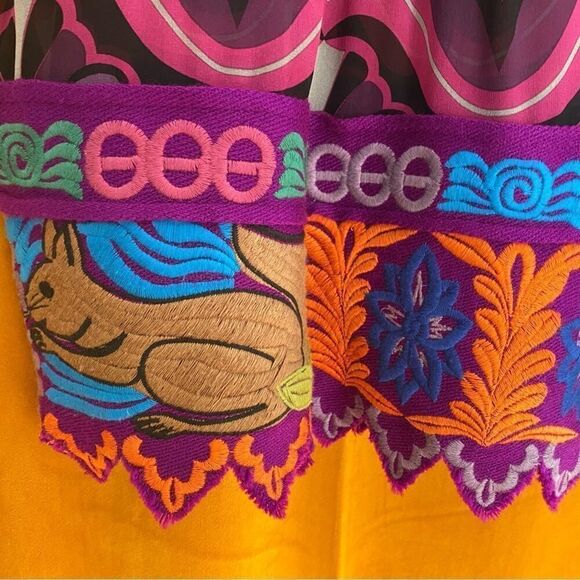 Anna Sui 100% Silk Embroidered Top Size P/XS - Picture 11 of 16